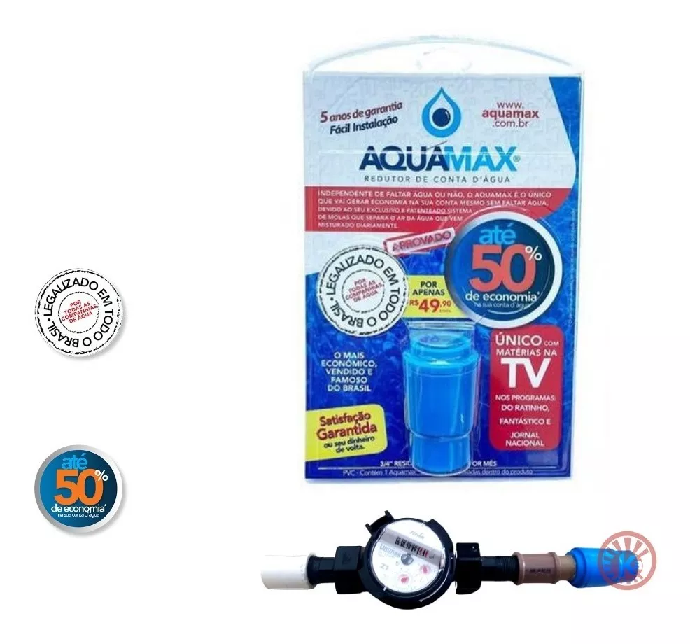 Bloqueador De Ar Hidrômetro Redutor De Conta D'água Aquamax