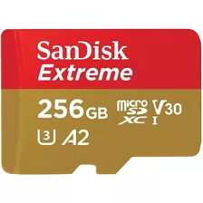 Tarjeta De Memoria Sandisk Sdsqxa1-256g-gn6ma Extreme Con Adaptador Sd 256gb