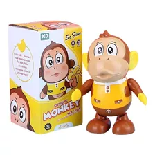 Brinquedo Interativo Macaco Dançarino Som Luz Infantil 