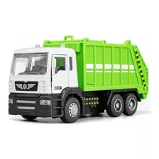 Miniatura Caminhão De Lixo Abre Portas Metal Cabine Ferro