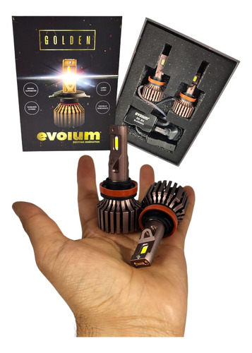 Kit Focos Leds Evolum Golden 22 Mil Lm Medida H11 Un Paso Foto 8