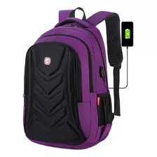 Mochila Violeta Urbana Con Usb