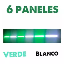 Barra Led Torreta 6 Paneles Verde Blanca.