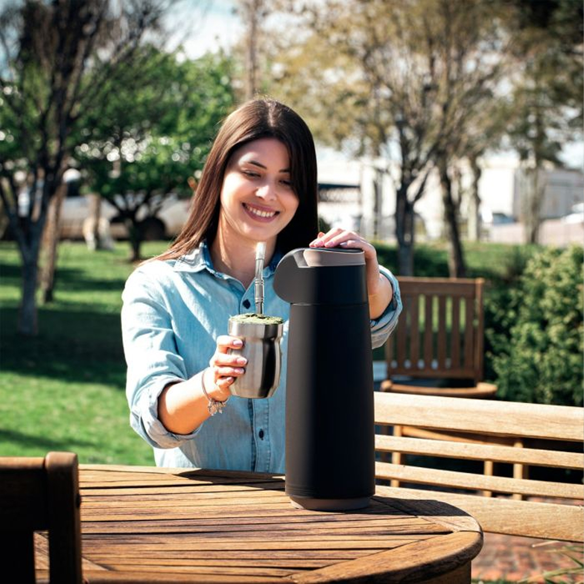 Termo Bomba Tramontina Exata Cafetero De Vidrio 1,8 L Kuchen