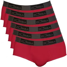 Kit Com 06 Cuecas Zorba Modelo Slip Comfort - Cueca Zorba