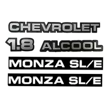 Emblemas Chevrolet, 1.8 ,alcool Plaqueta Monza Sl/e 91/93