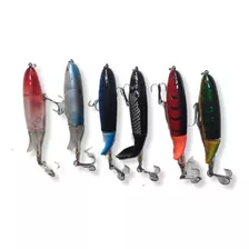 Kit Com 6 Iscas De Pesca Cauda Giratória Tipo Hélice+brinde