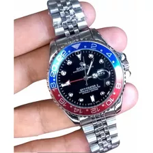 Relógio De Luxo Rolx Gmt Master Pepsi Quartz