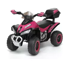 Mini Quadriciclo Elétrico Infantil Luzes Som Controle Remoto Cor Rosa