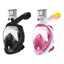 2(duas)máscaras Full Face Dry Dive Motion Preto Lxl, Rosa Sm