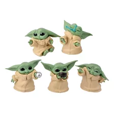 Boneco Baby Yoda Bebê Star Wars Kit 5 Pçs Formatos Presente 