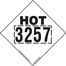 Labelmaster Taghot32 Hot 3257 Marking Placard 273 Mm X