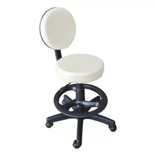 Cadeira Mocho Giratório Com Aro Branco Facto For-ty