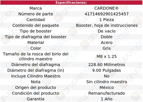 1 Booster Frenos Honda Prelude 92 Al 96 Cardone Reman Foto 5