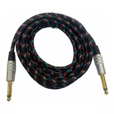 Cable Para Instrumentos Plug 6,3 Mono Punta Dorada 3m