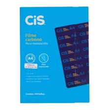 Papel Carbono A4 Filme Cis Azul - Cx C/ 100 Folhas