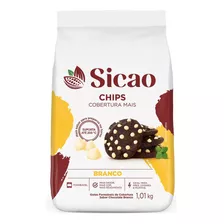 Gotinha Chips Cobertura Chocolate Branco Pacote 1,01kg Sicao