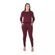 Roupas Moda Conjunto Blusa Pedraria Calça Bandagem Moda