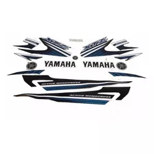 Kit Adesivos Yamaha Xtz 125 2008 Preta 10112 Cor Azul