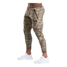 Otoño Hombre Pantalones De Chándal Gimnasios Fitness Camufla