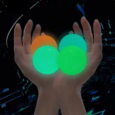 4 Peças Globbles Bolas Pegajosas Luminescente Enchimento Sty