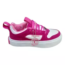 Tênis Feminino Sal E Pimenta Branco Com Pink 00051