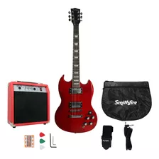 Paquete Guitarra Electrica Smithf Sg-310 Pack Vino 