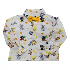 Camisa Baby Looney Tunes Infantil Manga Longa + Gravata 