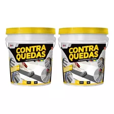 Kit 2 Antiderrapante Liquido Escada Banheiro Piso 1kg Cinza