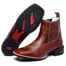 Bota Botina Masculina Couro Cowboy Country Exclusiva.