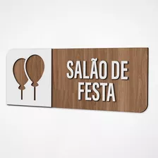 Placa Sinalização Indicativa Salão De Festas