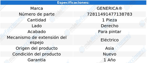 Espejo Derecho Elect Impreza De 2008 A 2012 Genrica Foto 2