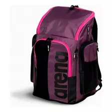 Mochila Arena Deportiva Spiky Capacidad 45 Lts Natación Color Plum-neon Pink Diseño De La Tela Liso