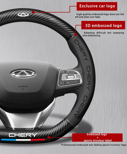 Chery D-forma De Fibra De Carbono Cubierta Del Volante Foto 3