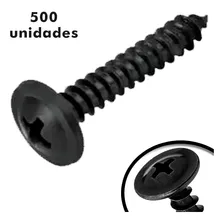 500 Uni Parafuso Cabeça Flangeada Philips Preto 4,2x22mm Pto