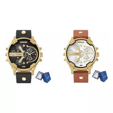 2pcs Reloj De Hombre Impermeable Cagarny Fashion