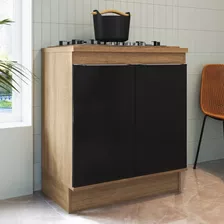 Balcão Para Cozinha 80cm 2 Portas Rodapé Paola Ab