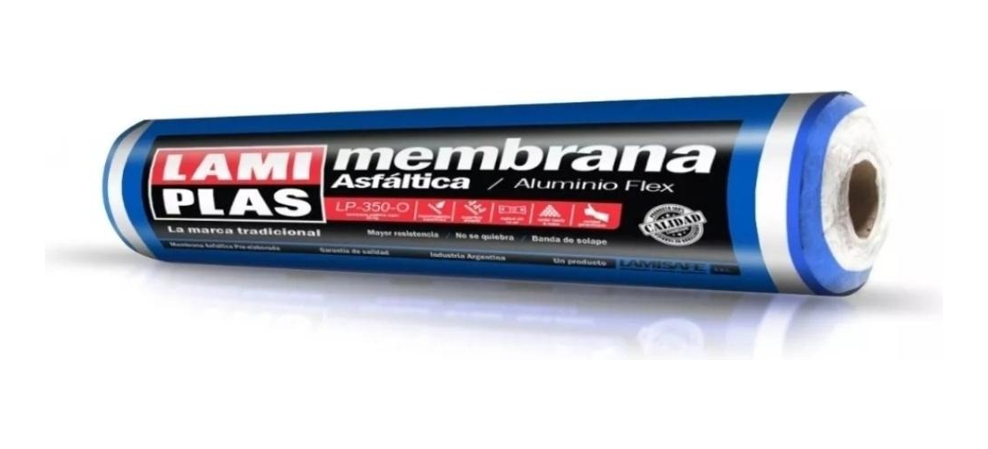 Membrana Asfaltica Lamiplas Con Alumino Flexible 40 Kg 4mm