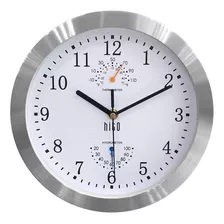 Reloj De Pared Hito, Silencioso, 25.4cm, Marco De Aluminio