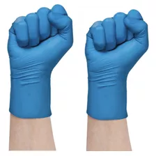 Luva Nitrílica Safetec Azul Unigloves Contra Agente Químico