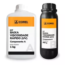 Resina Baixa Viscosidade Rápido Uv C/ End. (kit 1,465 Kg) 