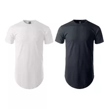 Kit 02 Camisetas Plus Size Blusa Oversized Longline Swag C1
