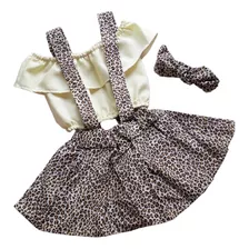 Conjunto Salopete Infantil Tiara Várias Estampas Feminina 