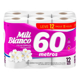 Papel HigiÃªnico Mili Bianco 60 Metros Perfumado
