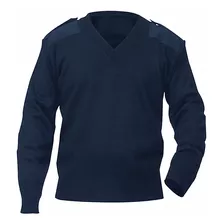 Tricota Sweater Escote En V Tejido Azul Marino 