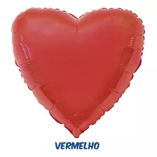 Balão Metalizado Coração 50cm - 20 Polegadas - Flexmetal Cor Vermelho