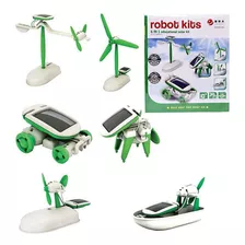 Robo Solar Kit 6 Em 1 Montagem Robotica Educacional