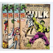 Hq Gibi Box Coleção Histórica Marvel: O Incrível Hulk - Vol 1 Ao 4 - Ed. Panini - 2018