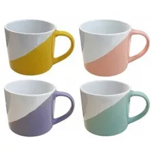 Taza Grande De Cerámica. Capacidad: 400 Ml. Varios Colores