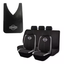 Funda Cubreasiento Tela Bordado + Barrero Universal Nissan